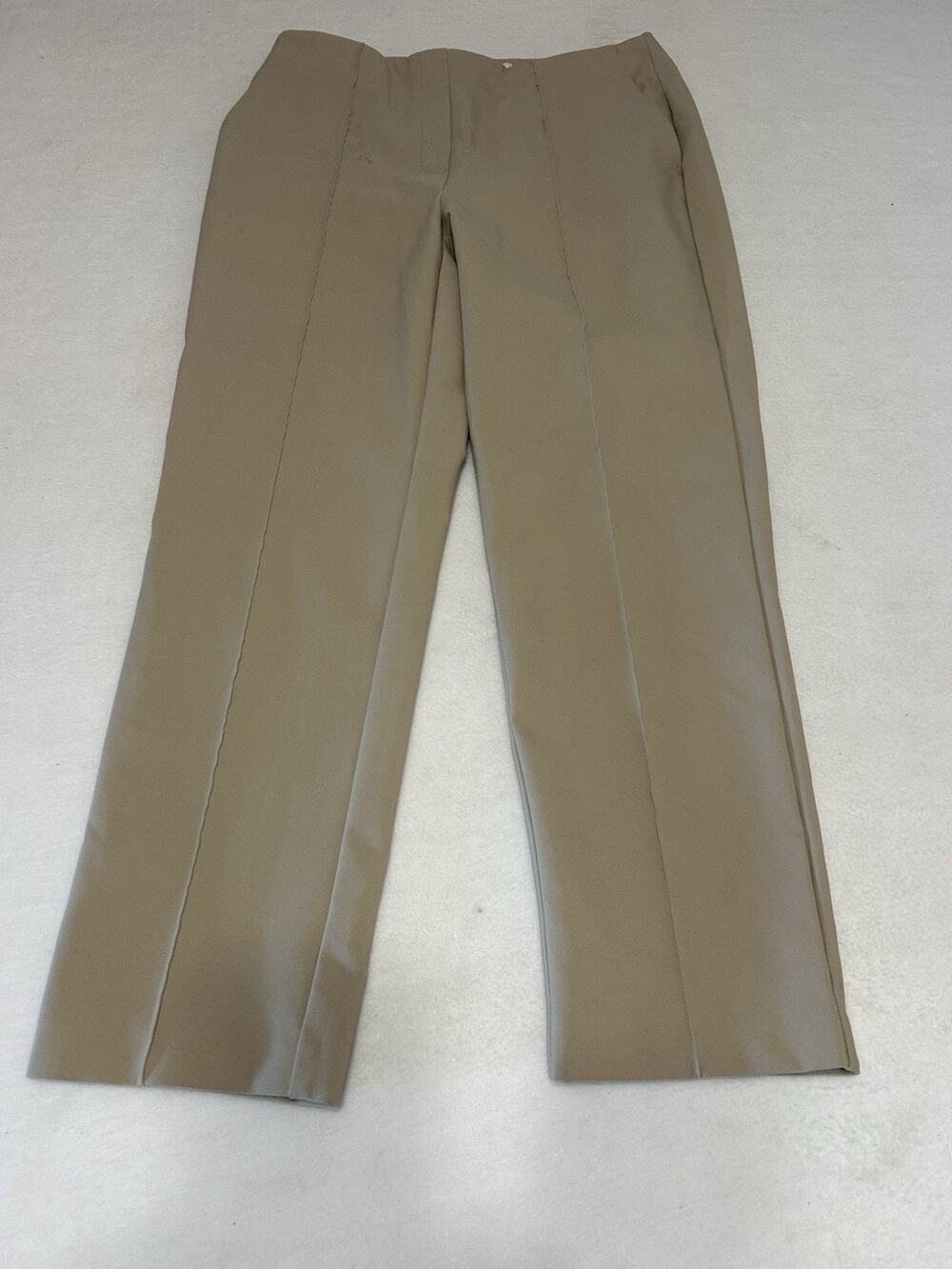 Rachel Zoe Front Seam Slim Ankle Trousers Beige Tan Size 6
